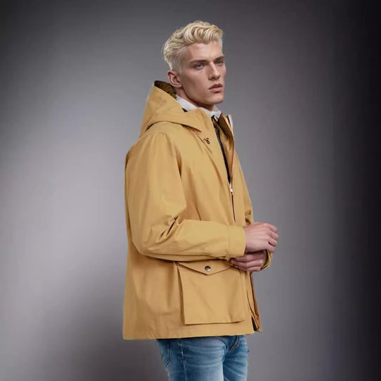 Herren Outdoormantel mit abnehmbarer Kapuze EB