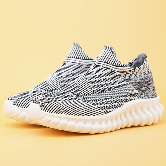 Damen Modische Strick-Sneaker mit rutschfester Sohle EB