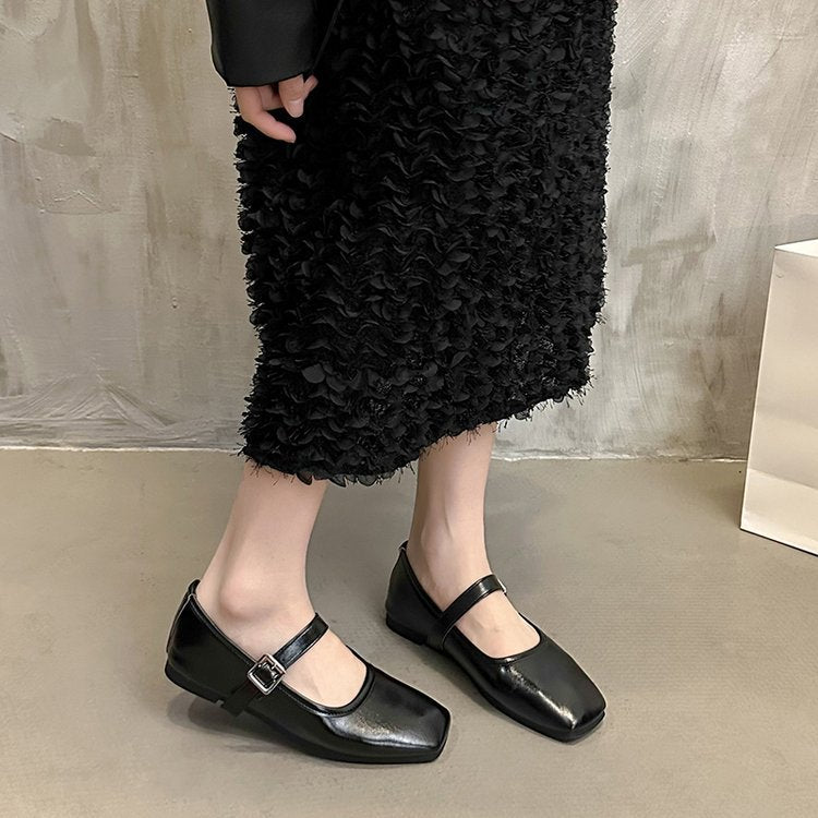 Damen Ballerinas mit verstellbarem Schnallenriemen und elegantem Design EB