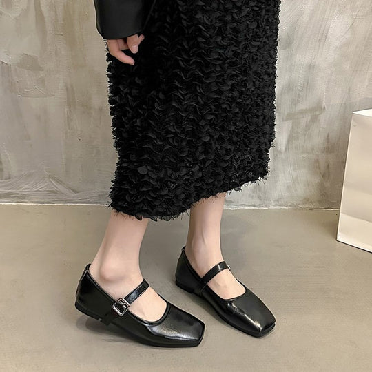 Damen Ballerinas mit verstellbarem Schnallenriemen und elegantem Design EB