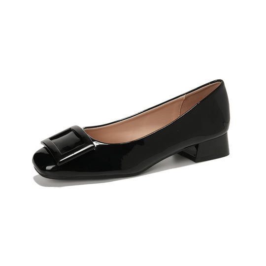 Damen elegante Ballerinas mit modernem Schnallenakzent EB