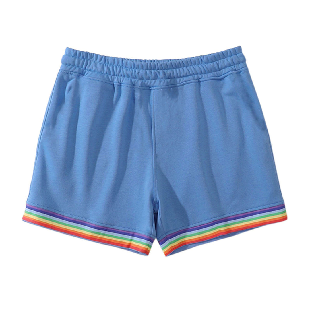 Damen Sportliche Freizeithosen mit buntem Streifen-Design EB