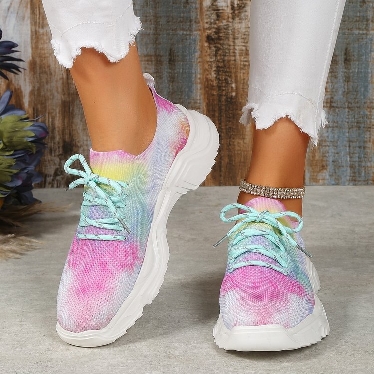 Damen Sportliche Sneakers mit atmungsaktivem Obermaterial EB