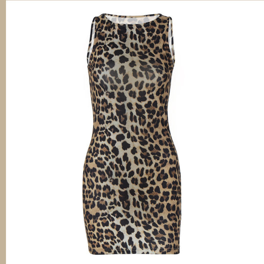 Damen Minikleid mit Leo-Muster EB