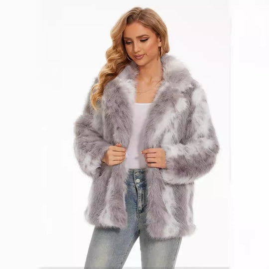 Damen Fuzzy Oversized Jacke EB