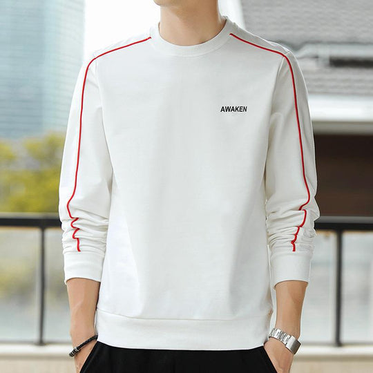 Herren Crewneck‑Sweatshirt mit Kontrastpaspel und schmaler Silhouette EB