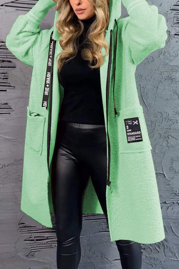 Damen Kuschelige Teddyjacke mit praktischen Taschen EB