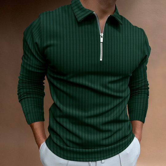 Herren modischer Poloshirt mit Reißverschluss EB