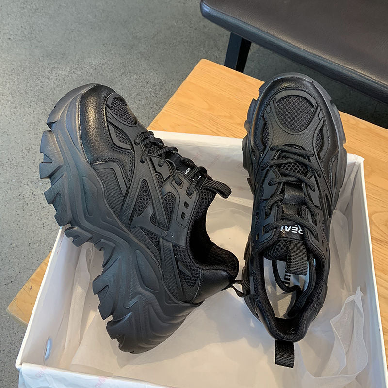 Damen Hochwertige Sneakers mit dicker Gummisohle und atmungsaktivem Obermaterial EB