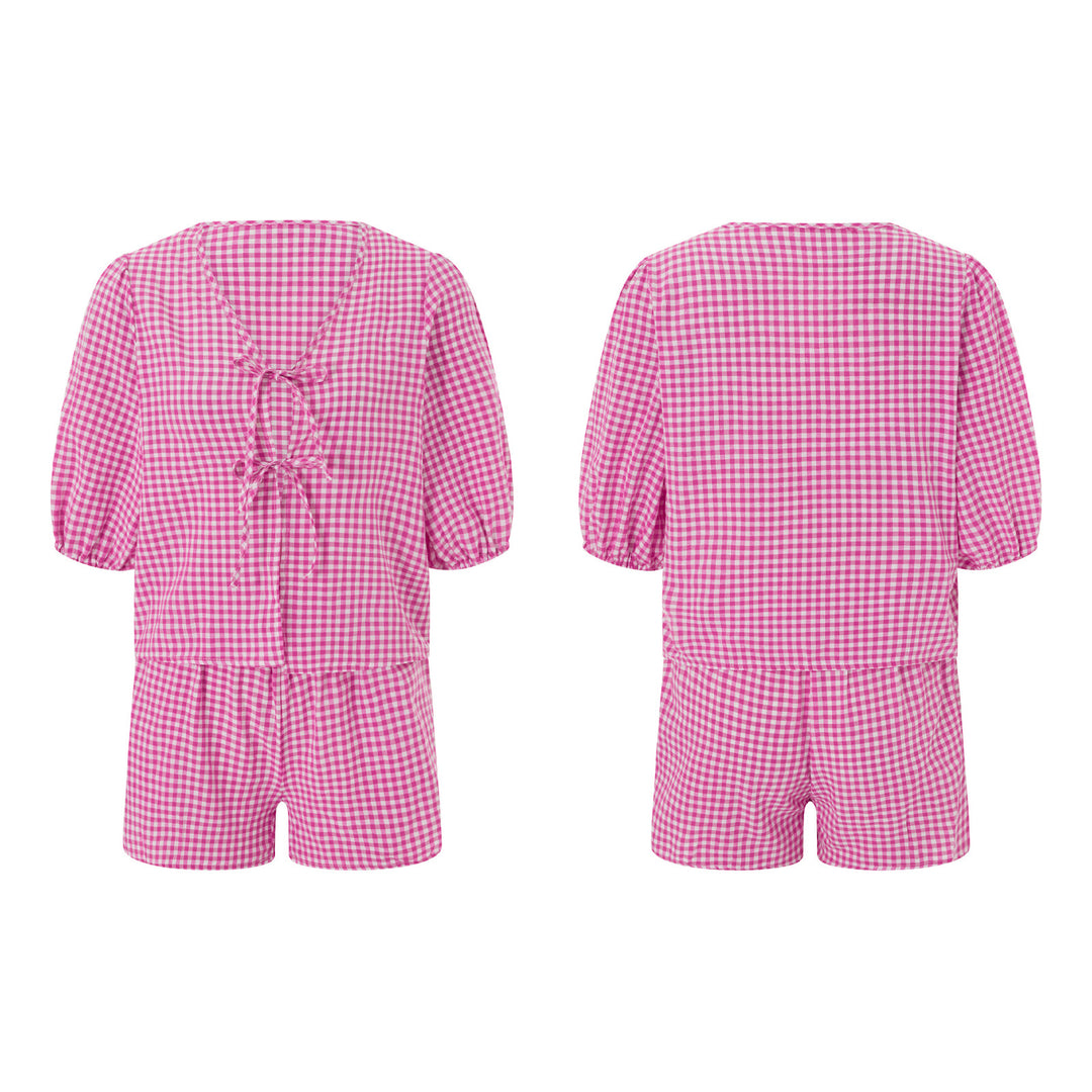 Damen kariertes Freizeit-Set EB