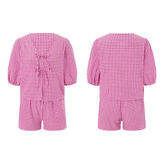 Damen kariertes Freizeit-Set EB