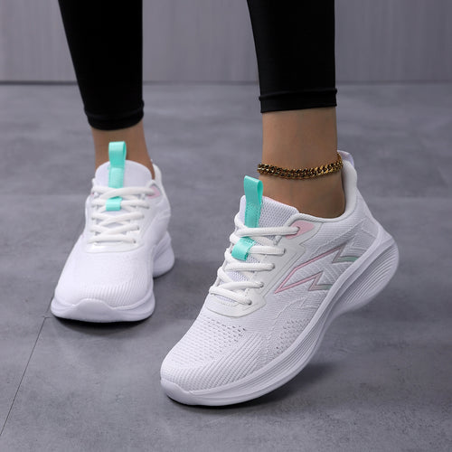 Damen Sportliche Sneaker mit atmungsaktivem Obermaterial und dämpfender Sohle EB 1773793983