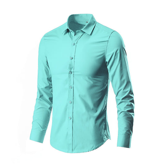 Herren nan Slim-Fit Businesshemd aus Stretch-Baumwollmix mit Kentkragen EB