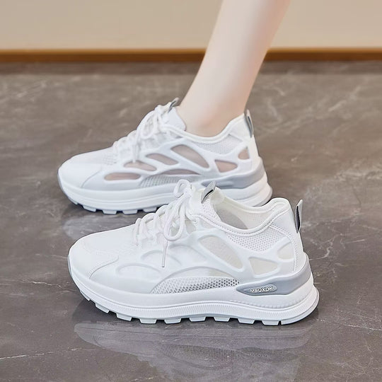 Damen Atmungsaktive Fitness Sneakers mit unterstützender Laufsohle und innovativem Obermaterial EB