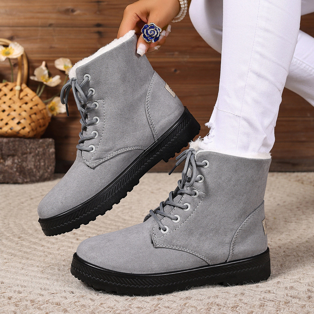 Damen Warm Gefütterte Winterstiefel EB