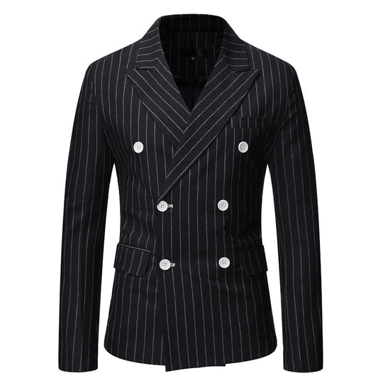 Herren elegante Doppelreiherjacke mit Nadelstreifen EB