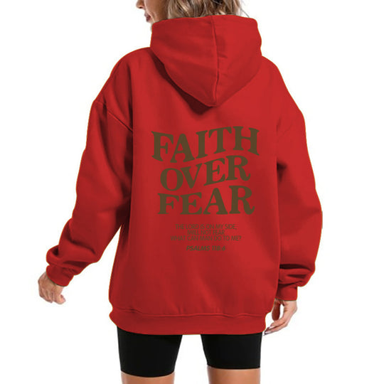 Damen Kapuzensweater mit motivierendem Schriftzug und bequemem Schnitt EB