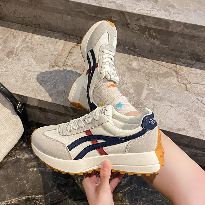 Damen modische Freizeitsneaker mit elastischem Obermaterial und dämpfender Laufsohle EB