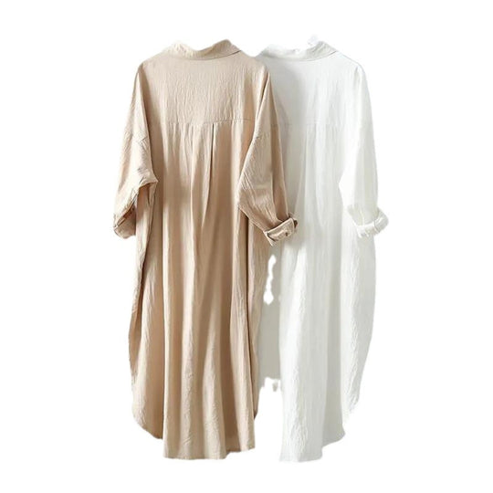 Damen oversized Blusenhemd in lässigem Schnitt mit Knopfleiste EB