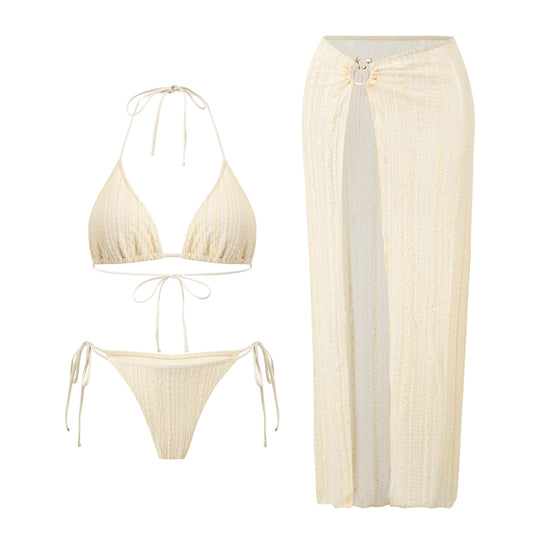 Damen Triangel-Bikini mit raffiniertem Wickelrock EB