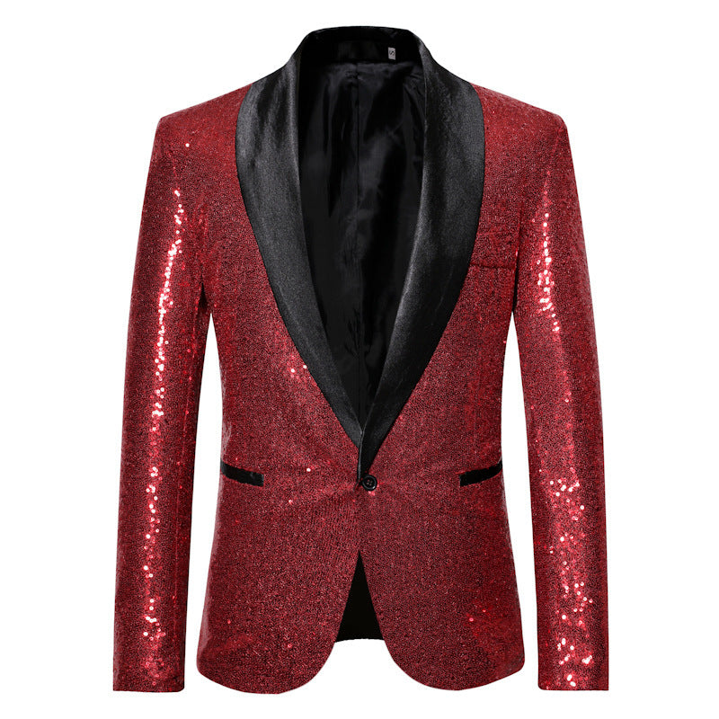 Herren eleganter Pailletten Blazer im modernen Schnitt EB