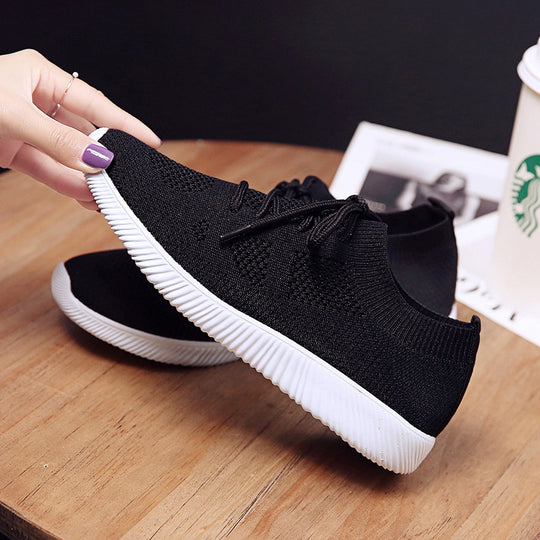 Damen Sportliche Strick-Sneaker mit atmungsaktivem Obermaterial EB