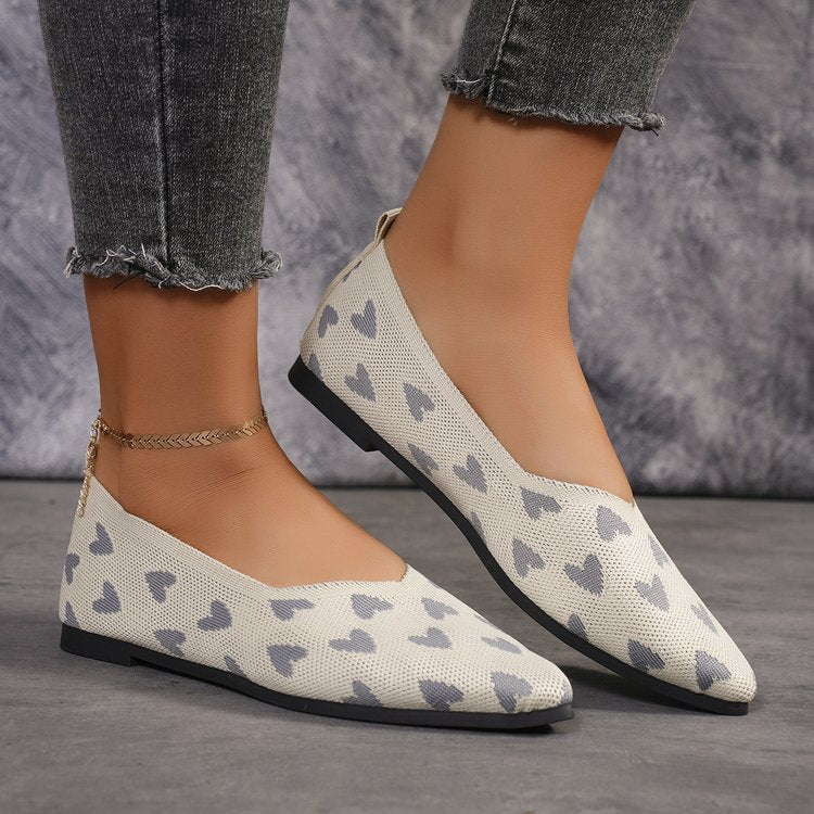 Damen modische Slipper mit Herzmuster EB