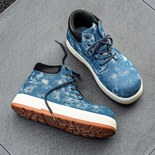 Damen Hochwertige Denim-Boots mit rutschfester Sohle und atmungsaktivem Innenfutter EB