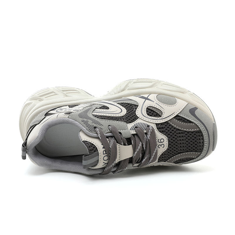 Damen sportliche Lauf Sneakers mit atmungsaktiver Mesh-Oberfläche und dämpfender Sohle EB