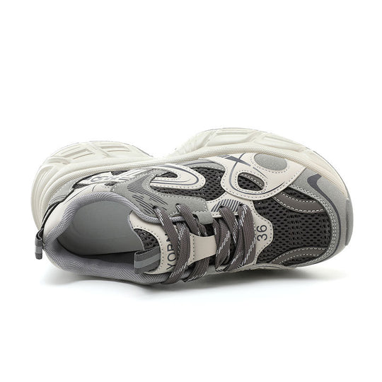 Damen sportliche Lauf Sneakers mit atmungsaktiver Mesh-Oberfläche und dämpfender Sohle EB