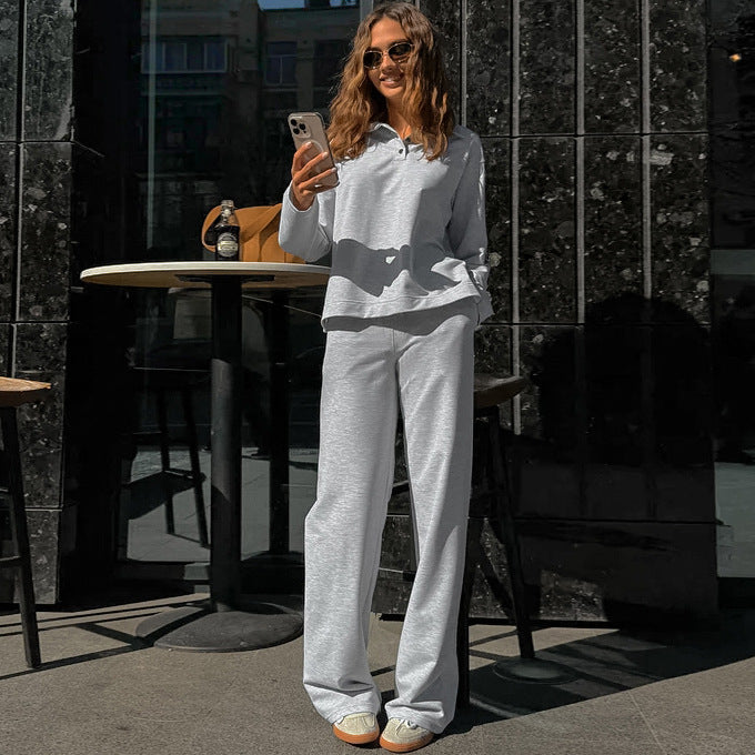Damen Bequemes Sweatpants-Set mit lässigem Schnitt EB
