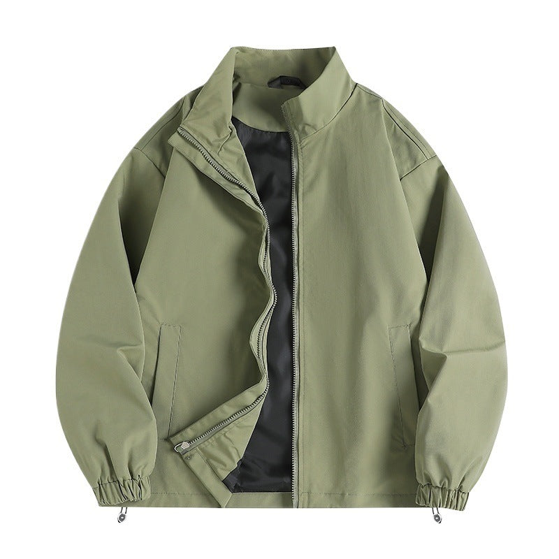 Herren lässige Windjacke mit hochabschließendem Kragen und praktischen Taschen EB