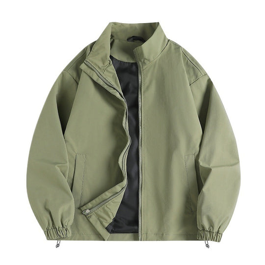 Herren lässige Windjacke mit hochabschließendem Kragen und praktischen Taschen EB