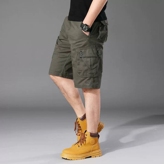 Herren Cargo-Shorts mit einer Vielzahl von praktischen Taschen und verstellbarem Bund EB