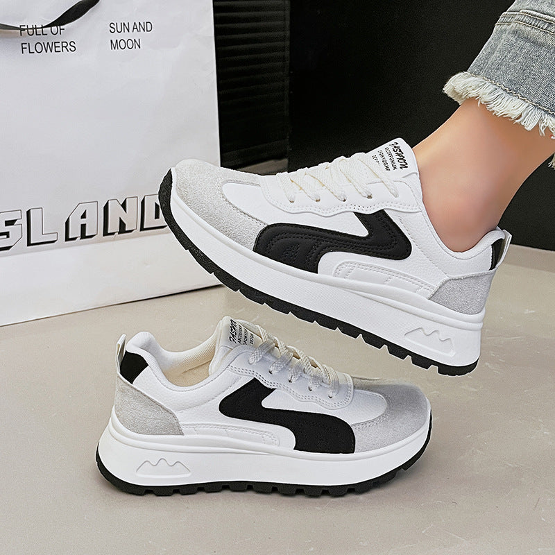 Damen Komfortable und trendige Sneakers mit dicker Sohle EB