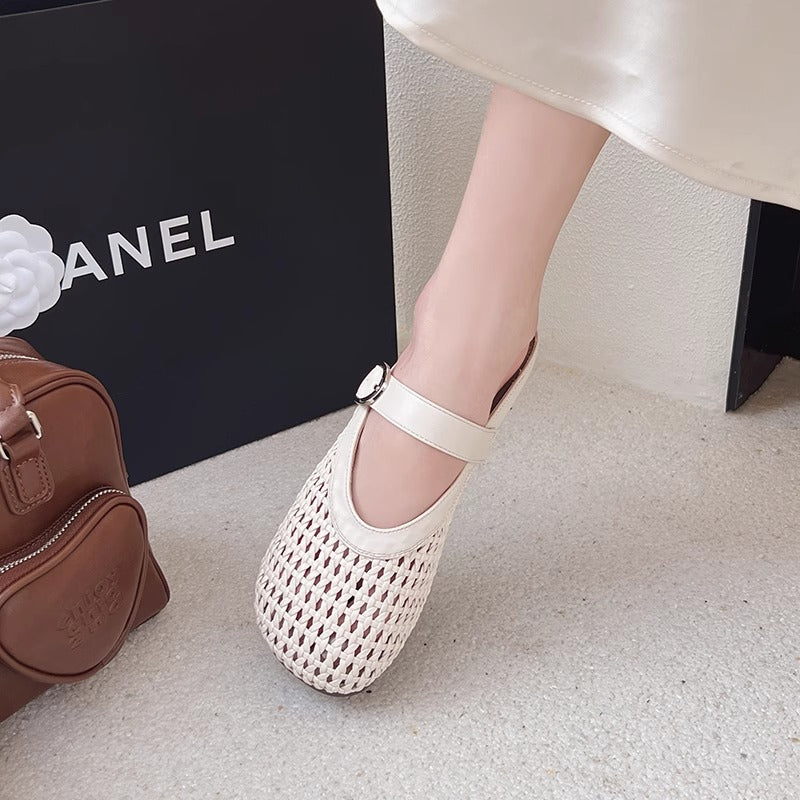 Damen Komfortable Clogs mit elegantem Riemen und luftigen Netzdesign EB