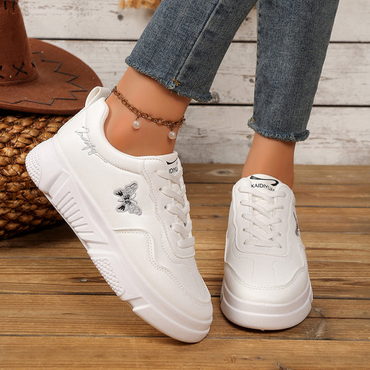 Damen Bequeme Sneakers mit verspieltem Schmetterlingsmotiv EB