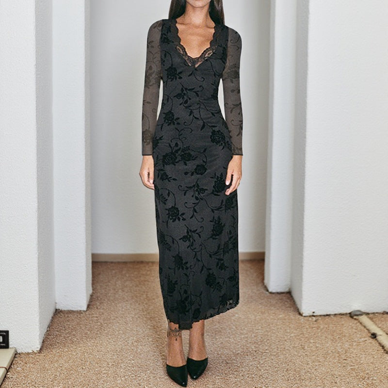 Damen elegantes und figurbetontes Abendkleid EB