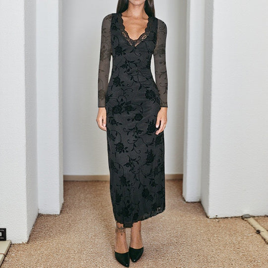 Damen elegantes und figurbetontes Abendkleid EB