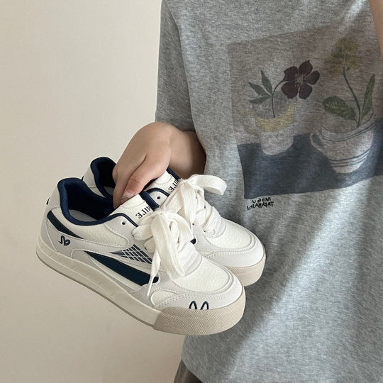 Damen modische Sneaker mit bequemer Schnürung EB