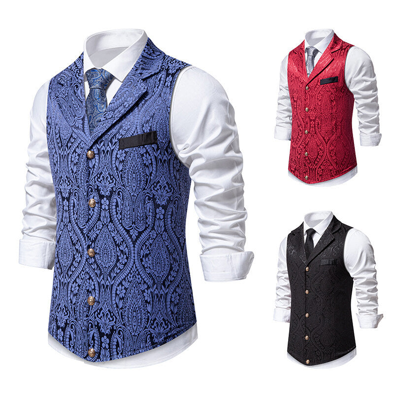 Herren elegante Weste mit kunstvollem Muster EB