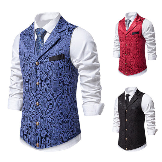 Herren elegante Weste mit kunstvollem Muster EB
