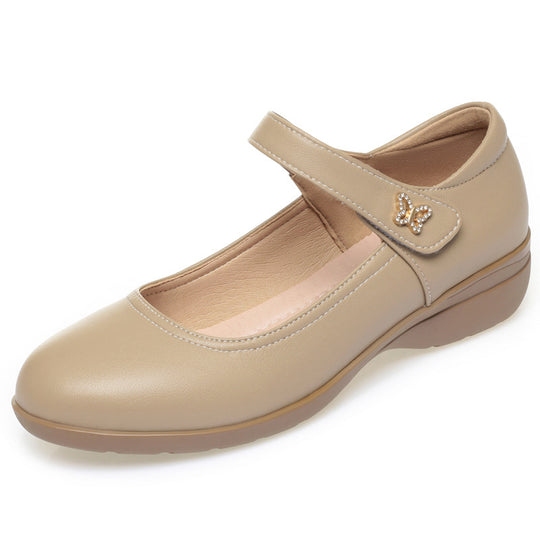 Damen Komfortable Ballerinas mit luftiger Lochmusterung und verstellbarem Riemen EB