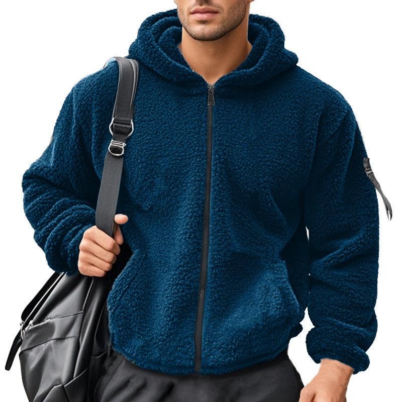 Herren Fleecekapuzenpullover mit ergonomischem Schnitt und praktischen Reißverschlusstaschen EB