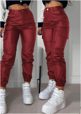 Damen Cargo-Hose mit elastischem Bund und praktischen seitlichen Taschen EB