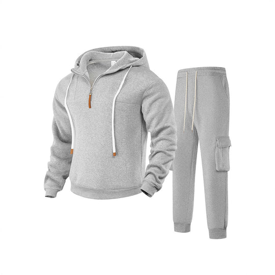 Herren sportlicher Jogginganzug mit modernem Reißverschluss und praktischen Taschen EB