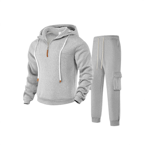 Herren sportlicher Jogginganzug mit modernem Reißverschluss und praktischen Taschen EB