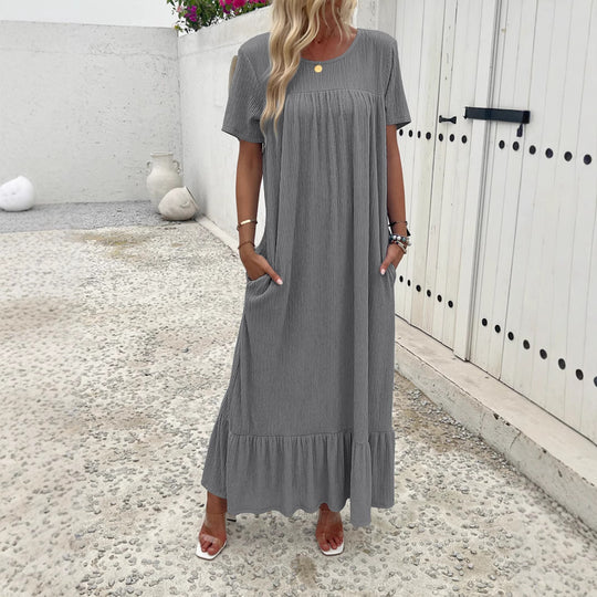 Damen Maxi-Kleid mit praktischem Taschen-Design EB