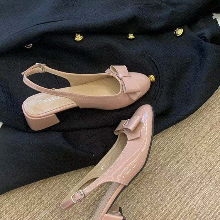 Damen elegante Sling-Pumps mit modischer Schleifenapplikation EB