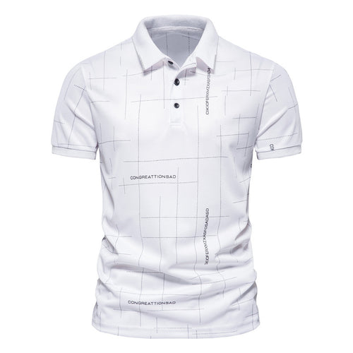 Herren Poloshirt mit modernem grafischen Druck und atmungsaktiver Funktion EB